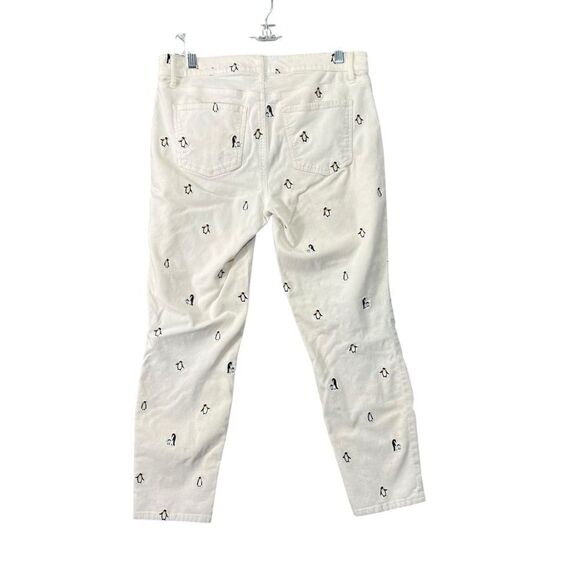 Talbots Penguin Novelty Flawless Five Pocket Slim Ankle Cream Corduroy Pants 8p - Picture 6 of 15